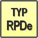 Piktogram - Typ: RPDe
